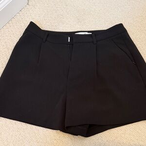 Good American Black High-Waist Tailored Shorts